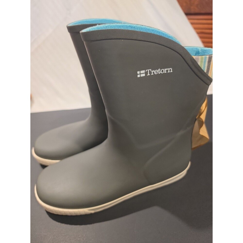 Tretorn Rubber Skerry Svinga Boots US 9 Women’s Gunmetal Gray Super Cute Rain